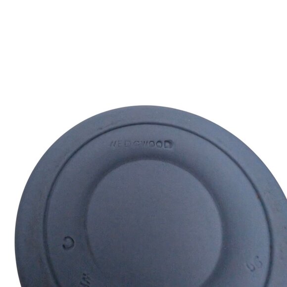 Vtg Wedgewood Jasperware Trumpet Vase Blue Neoclassical Raised Relief 3.5" - Picture 8 of 14